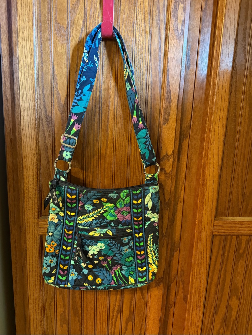 Retired Quilted Floral Crossbody Bag in 'Midnight Blues' pattern - Vera Bradley